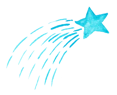 免扣元素 手绘水彩流星形状