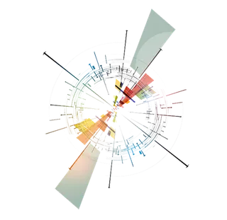 科技kv主视觉方形射线白色圆形