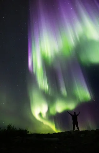 绿色极光壁纸图片