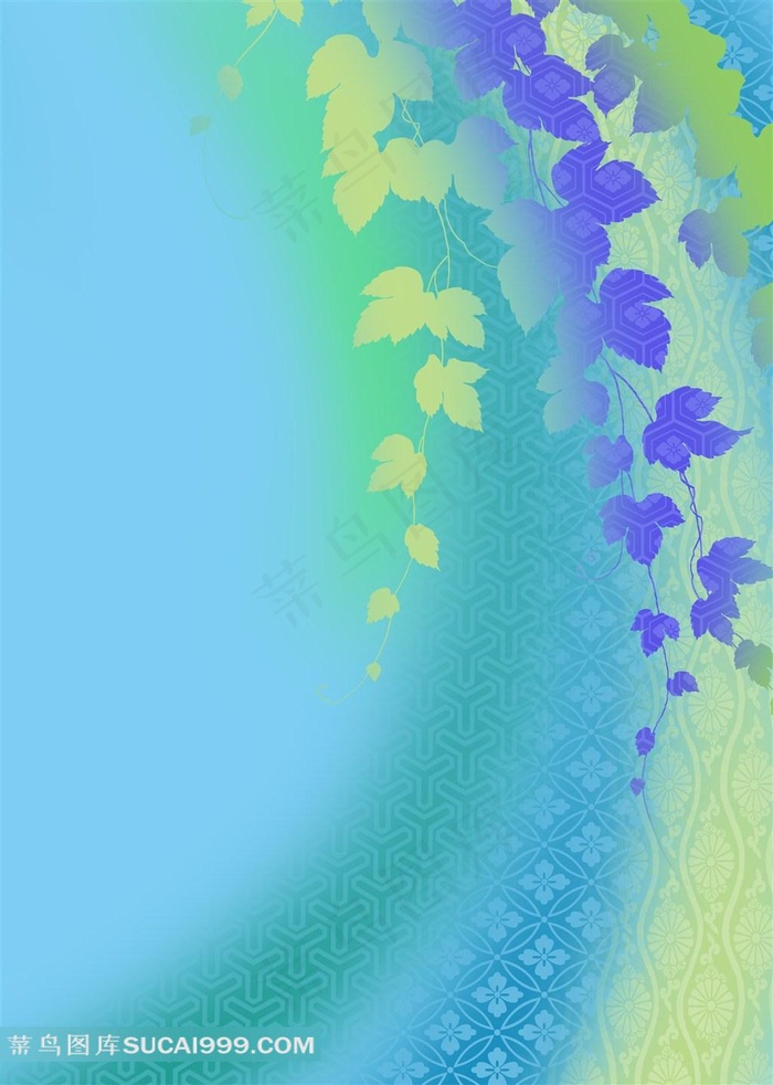 树叶花纹背景素材图片下载