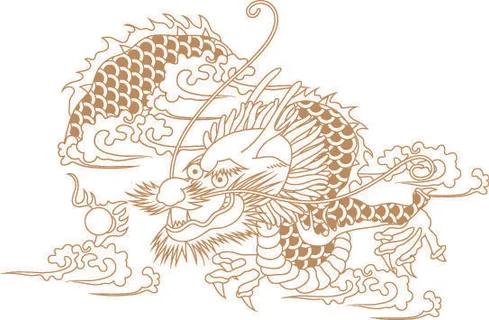 传统中国风古典宫廷龙凤吉祥喜庆图案图腾纹样矢量图设计素材 传统中国风古典宫廷龙凤吉祥喜庆图案图腾纹样矢量图设计素材