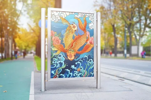 手绘山海经国朝插画海报