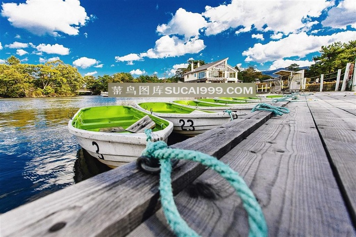 港口边休息的船舶