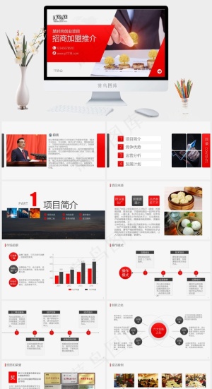 招商加盟PPT模板连锁店ppt模版预览图