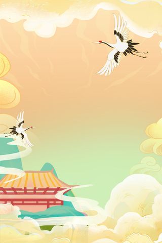 中式古典国潮来袭海报展板宣传背景图PSD设计PS模板素材