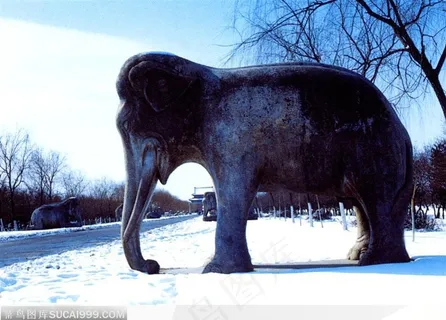 明十三陵-神路雪景 明十三陵-神路雪景