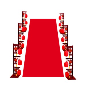 卡通手绘灯笼中秋节元宵节花灯新年海报元素PNG免扣PS素材