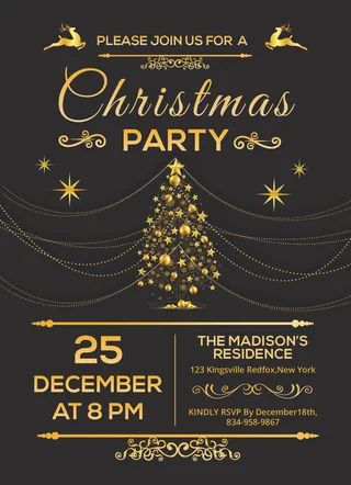 简约大气圣诞节快乐海报