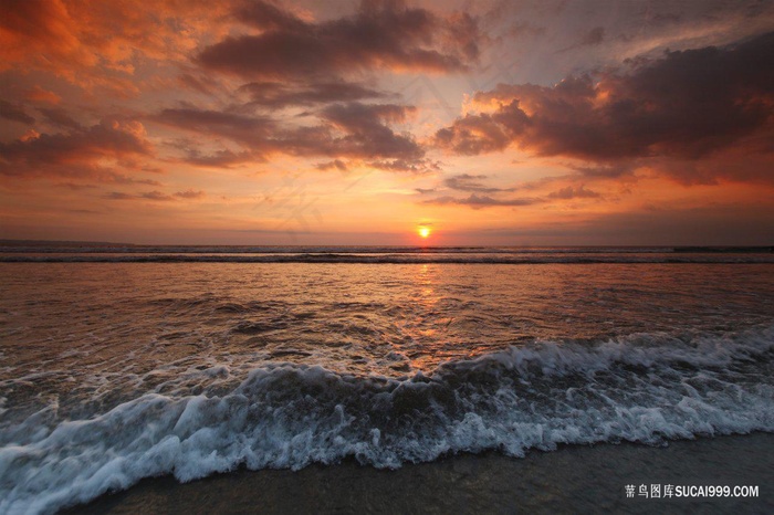 唯美海边日出夕阳壁纸