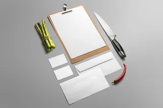 创造饭馆菜单样机