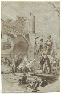 人物建筑时尚艺术装饰画