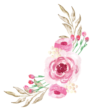 唯美森系手绘水彩花朵 免抠