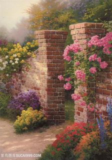 红砖蔷薇美景托马斯风景原版