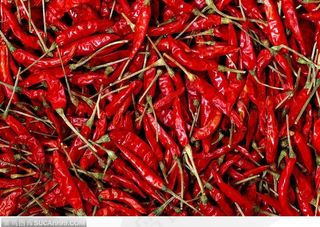 食物背景-鲜红的干辣椒