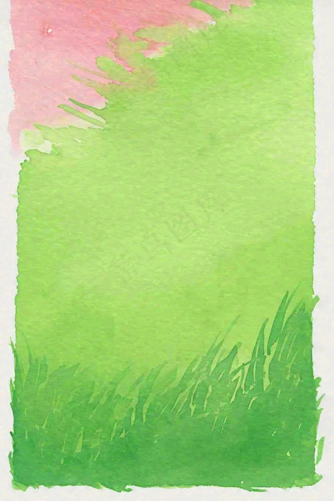 清新绿色纸张泼墨水墨纹理(896x1344)