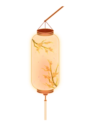 新年元素梅花冬天春节新年中国风灯笼