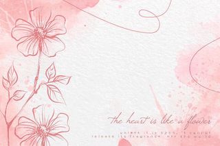 水彩手绘粉色花卉背景