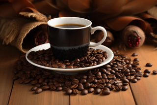 咖啡下午茶咖啡豆摄影图