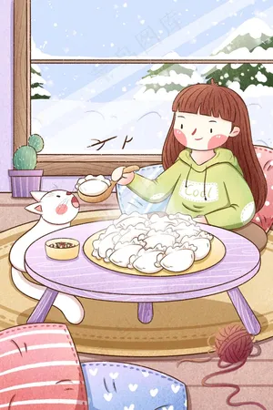 冬至插画 冬至海报图片