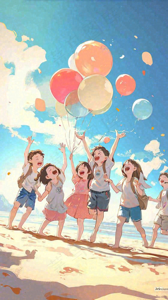 夏日避暑沙滩激情狂欢派对，清爽海浪音乐，夏至大暑小暑度假(816x1456)