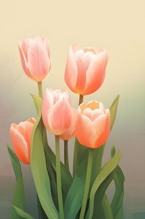 唯美淡雅清新郁金香背景