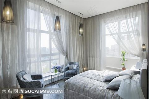 景观卧室房间里的摆设家居摄影高清图片