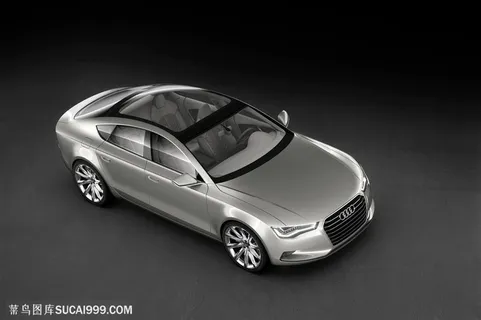 Sportback概念车-俯视下的银色概念车 Sportback概念车-俯视下的银色概念车