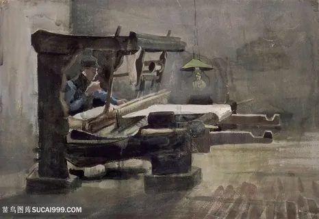 梵高手绘织工油画 梵高手绘织工油画