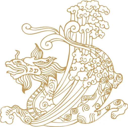传统中国风古典宫廷龙凤吉祥喜庆图案图腾纹样矢量图设计素材