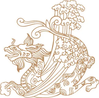 传统中国风古典宫廷龙凤吉祥喜庆图案图腾纹样矢量图设计素材