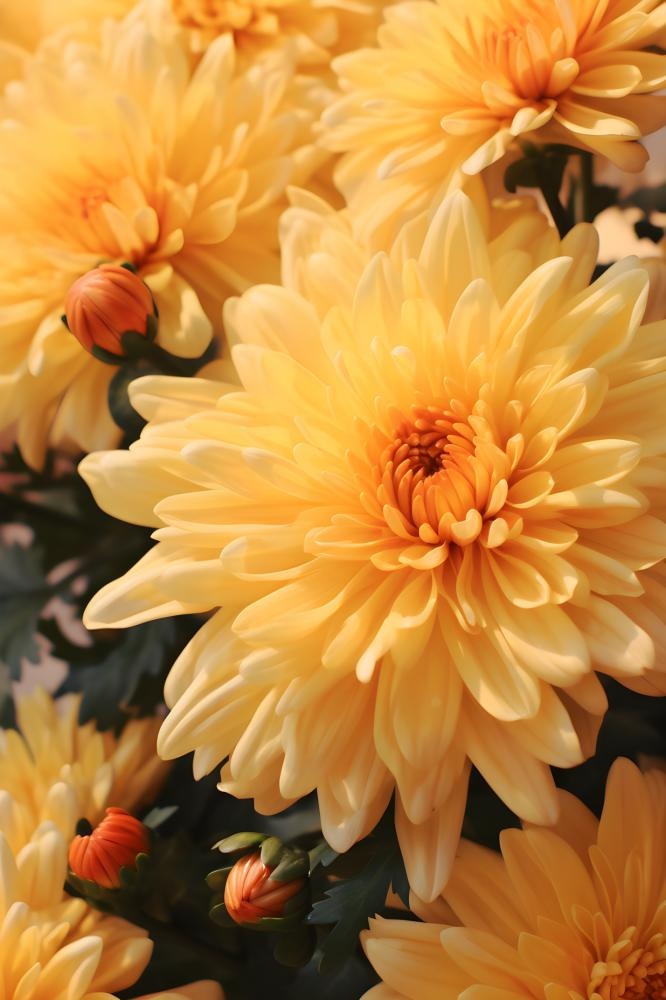 菊花光照摄影图