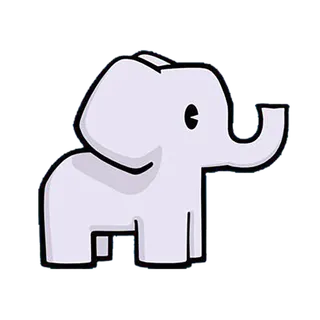 大象白色可爱