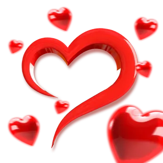 免抠红色浪漫心形背景