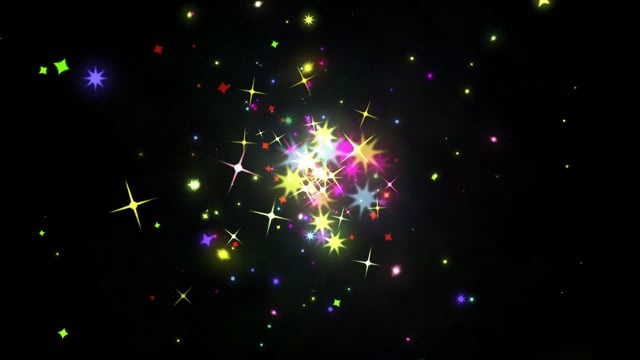 星星, 火花, 颜色, 彩虹色, 新的一年的一天