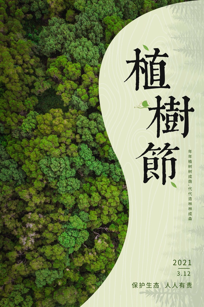 植树节 植树节活动海报psd模版下载