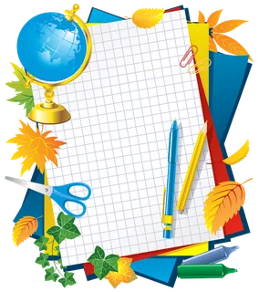 白色笔记本蓝色地球仪少儿兴趣班素材