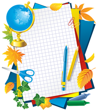 白色笔记本蓝色地球仪少儿兴趣班素材