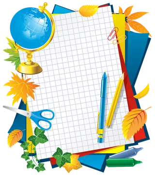 白色笔记本蓝色地球仪少儿兴趣班素材