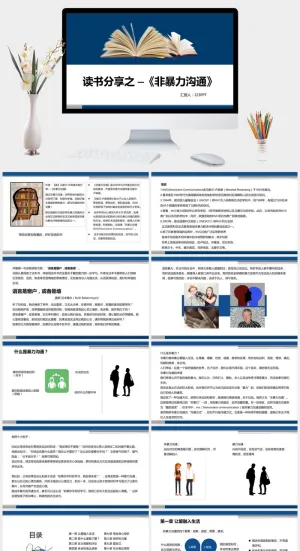 《非暴力沟通》读书笔记PPT预览图