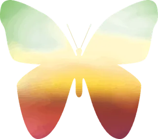 卡通动画动画蝴蝶免扣PNG手绘插画图片素材 (114)