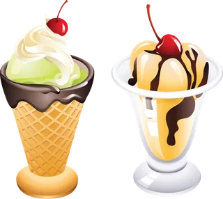 手绘夏季冰淇淋海报元素