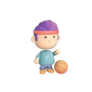 职业人物购物玩偶手办立体办公场景卡通小人元素PNG设计素材模板