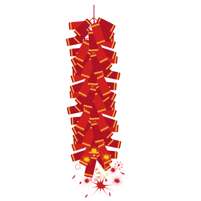 红色烟花爆竹免扣素材