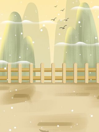 中国风国潮风山水祥云插画图案首页装修海报背景PSD设计模板素材