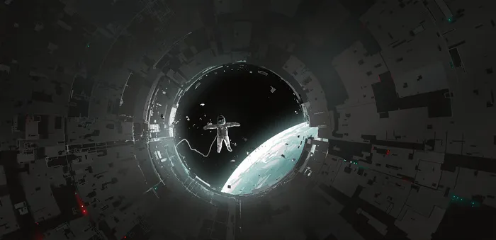 元宇宙天空宇航员背景