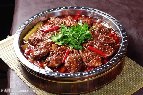 中华美食干锅干锅兔头摄影图 中华美食干锅干锅兔头摄影图