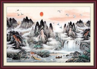 水墨山水风景装饰画