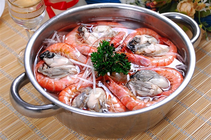 萝卜丝煮双鲜美食素材中华美食