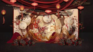 江南风中式婚礼效果图