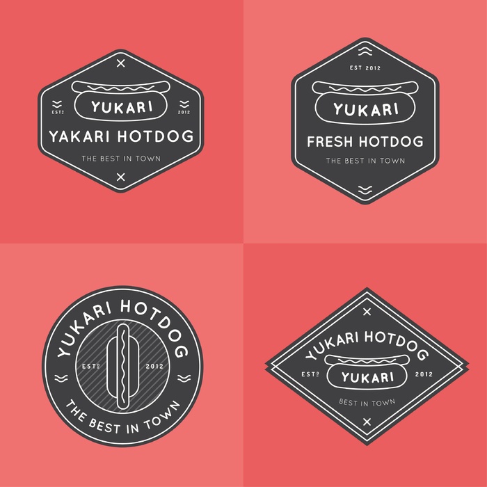 免抠餐饮标签设计